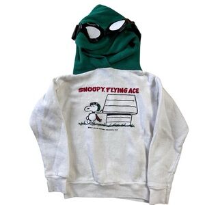 1967 VTG Toddler Snoopy Flying Ace Hoodie – Peanuts Novelty Aviator Hood (2T–3T)